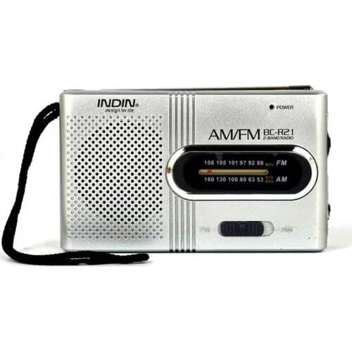 Mini Portable Radio Handheld Dual Band AM FM Music Player Speaker with Telescopic Antenna Outdoor Radio Stereo