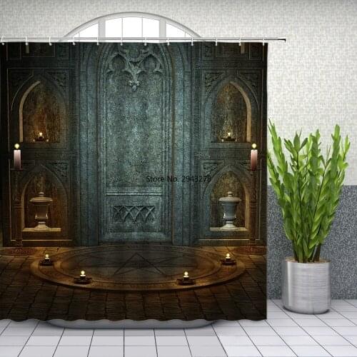 American Retro Old historical sites Shower Curtains Bathroom Curtain Cool Bath Curtain High Quality Waterproof Shower Curtain