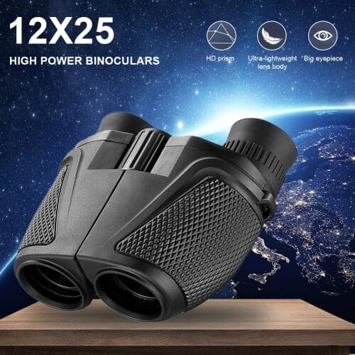 12X25 Powerful Binoculars Professional HD Pocket Waterproof Mini Telescope Optical BAK4 Prism For Hunting Bird Watching Camping