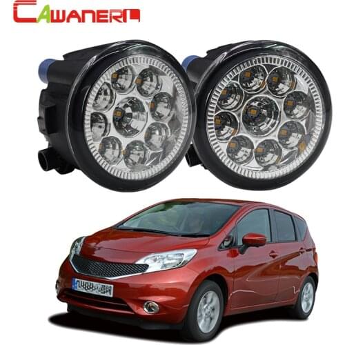 Cawanerl 1 Pair Car Left + Right Fog Light LED Light Daytime Running Light White Blue Orange For Nissan Note (E11) MPV 2006