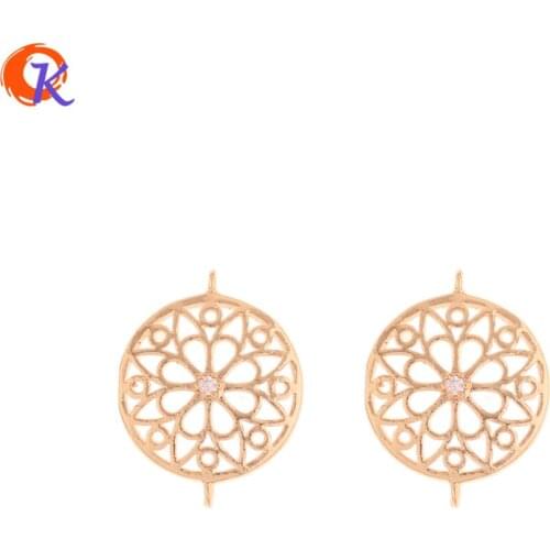 Cordial Design 30Pcs 14*19MM Jewelry Accessories/Earrings Connectors/Genuine Gold Plating/DIY Making/Hand Made/Earring Findings