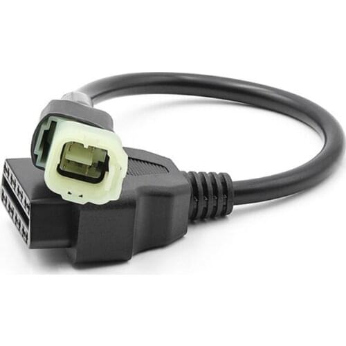 C1FD Diagnostics 6 Pin to OBD2 16 Pin Adaptor Cable Adapter Motorcycle Fault Detection Connector Fits for KAWASAKI 6P