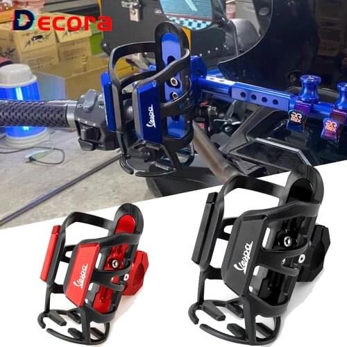 For VESPA 125 VNA-TS PX80-200/PE/Lusso High quality Motorcycle CNC Accessories Beverage Water Bottle Drink Cup Holder Mount