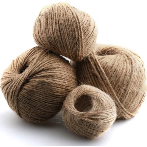 20Meters Jute Rope Cord Strings Hemp Cords Thread Twine Burlap Ribbon Crafts Gift Wrapping for Wedding Party Home Decor