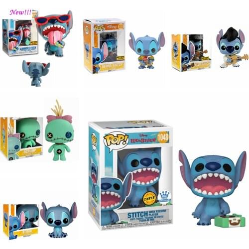 FUNKO Disney Toy 636# Summer Stitch Scented Scrump 126# Elvis Stitch 127# Stitch159# Vinyl Action Figures Collection Model Toys
