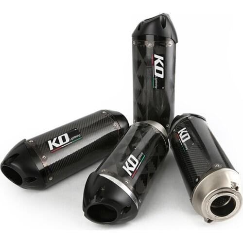 51MM Inner Carbon Fiber Mufflers Motorcycle Universal Exhaust Tail Pipe with Removable Catalyst DB Killer Escape for Z900 Z1000