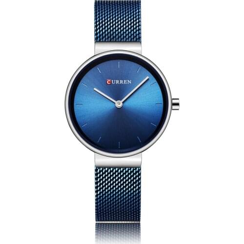 Hot Fashion Women Watches Blue Mesh Bracelet Womens Quartz Wristwatches Female Luxury Brand Curren Ladies Watch reloj mujer Gift