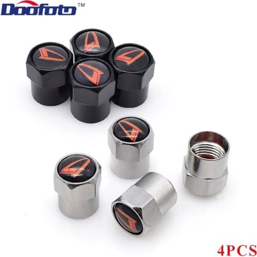 Doofoto 4x Car Valve Caps Wheel Tire Tyre Stem For Daihatsu Terios Sirion Mira Materia Rocky YRV Feroza Charade Accessories