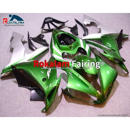 Cowlings For Yamaha YZF1000 R1 2004 2005 2006 YZFR1 04 06 Green Black Silver Motorcycle Bodywork (Injection Molding)