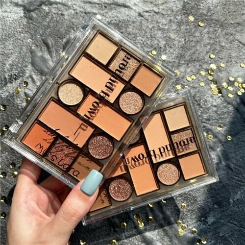 Shimmer Matte Glitter Eyeshadow Palette 12 Color Diamond Metallic Eye Shadow Pallete Pigmented Shiny Makeup Palette Cosmetic