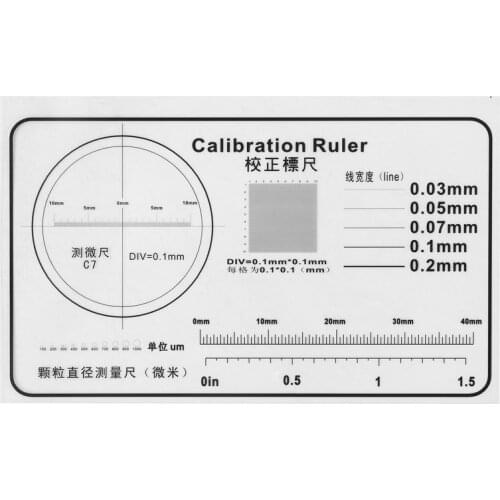 0.1mm Microscope Professional Micrometer Calibration Film Line Width Particle Diameter Measurement Soft Ruler