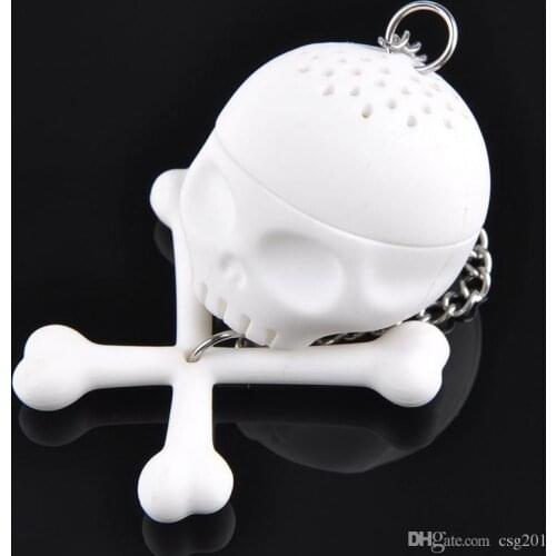 MOFUNYO Cute Skull Crossbones Silicone Tea Infuser Strainers Filter