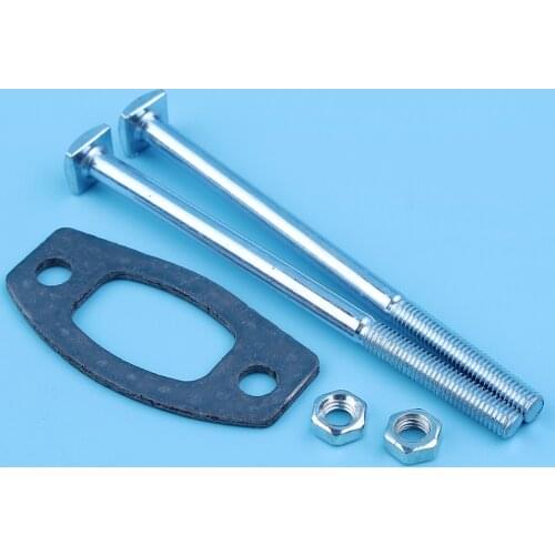 Muffler Bolts Screw & Nuts & Gasket Set For Husqvarna 50, 50 Special, 51 55 Rancher EU1 Chainsaw #503218202 5X80