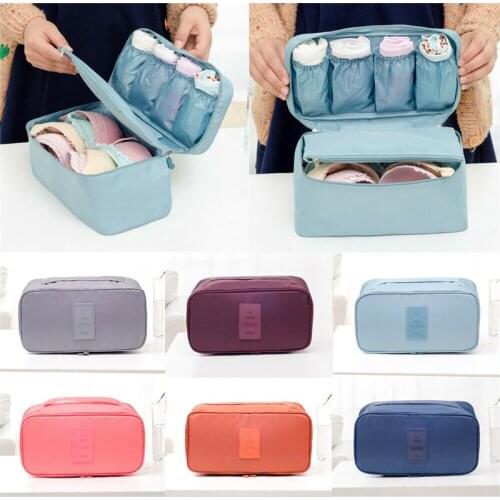 NoEnName-Null Portable Lady Bra Underwear Socks Cosmetic Packing Cube Storage Bag Travel Luggage Organizer