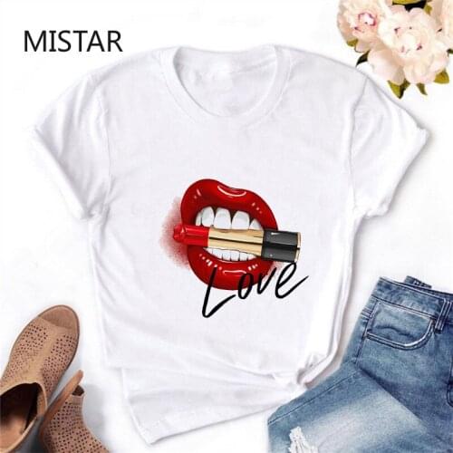 New Summer Cigarette Ladies Printed Cartoon T Shirt Women Casual White Tops Graphic Tees Fashion Short Sleeve Women clothing