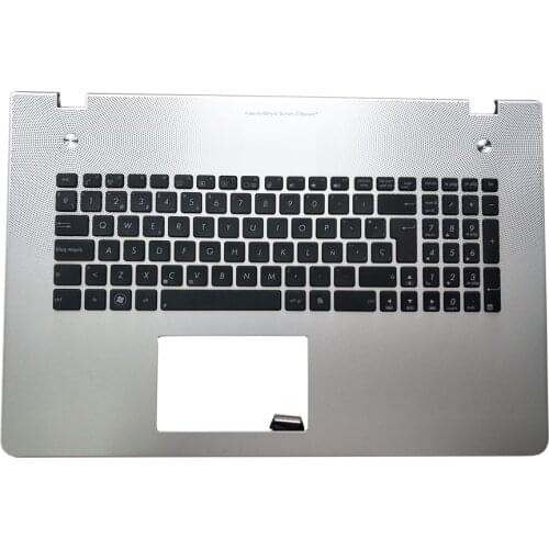 OVY SP laptop keyboard for Asus N76 N76VB N76VJ N76VM N76VZ silver C palmrest Upper case 13GNAL10P180 0KNB0-6120SP00 Spanish