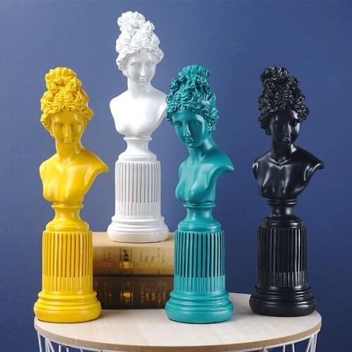 Nordic Plaster Sculpture Resin Modern Home Decor Figurines Creative Artwork Decoration Ornament Living Room Office Furnishings