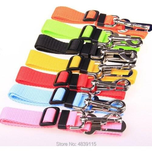 10pcs/lot Adjustable Pet Dog Car Travel Safety Seat Belt Pet Car Supplies Mixed Colors Available