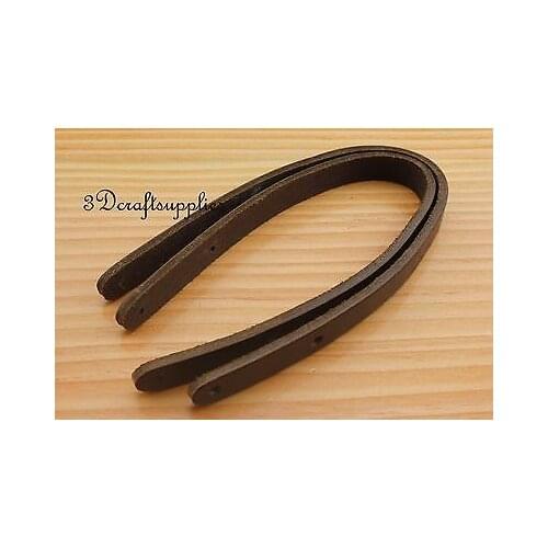 Purse handle Genuine Leather purse handles for Bag 30 cm dark brown CK10B