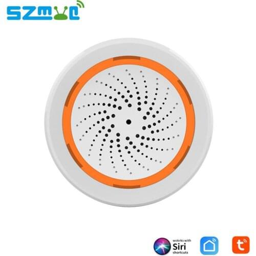 New Tuya ZigBee Smart Sound Light Alarm Temperature And Humidity Sensor Smart Home Combo Anti-theft Device Remote Control 2021