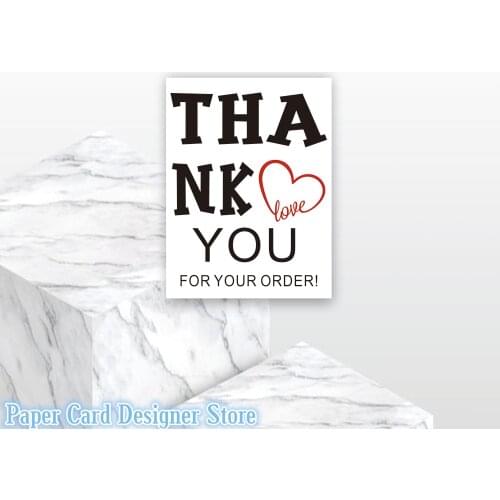 Customized Thank You Packaging Insert Small Shop Branding Insert Card SIZ Packaging Insert SIZE 3x4 Big Font Thank You Card