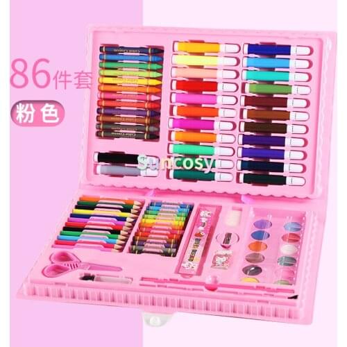 Super Kids Art Set Children Drawing Set Water Color Pen Crayon Oil Pastel Painting Drawing Tool Art Supplies Stationery Set
