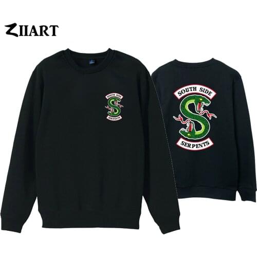Boy Man Men Crew Neck Sweatshirt Southside Riverdale South Side Serpents Sanke Couple Clothes Teenager Pullover Fleece ZIIART