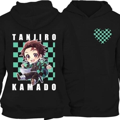 SUNOWE Demon Slayer: Kimetsu No Yaiba Unisex Printed Hoodie Tanjiro Kamado Casual Hooded Sweatshirt Pullover Tops