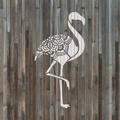 A4 DIY Craft Flamingo Mandala Stencils for Painting on Wood,Wall Art Scrapbooking Stamping Album Decorative Embossing Paper Card