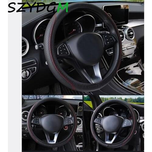 Universal Car Fiber skin Steering Wheel Cover Breathable Elasti Car Car Elastic Skid Proof Steering-wheel Covers Car Maintenance