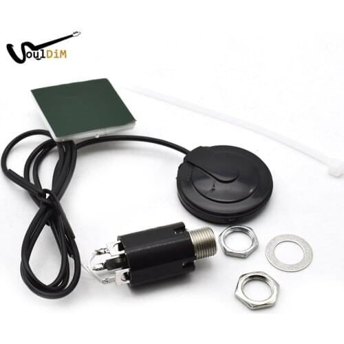Universal Stick on Transducer 6.35mm Endpin Output Jack Pickup Piezo for Acoustic Guitar Ukulele Mandolin Violin