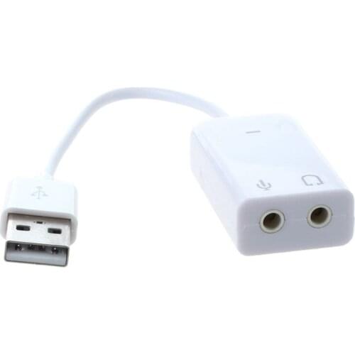 USB 2.0 Virtual 2.1 Channel Audio effect 7.1 3D Sound Card Adapter