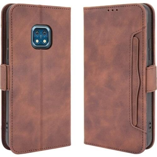 For Nokia XR 20 2021 Protective Case Leather Removable Card Slot Cover Nokia XR20 Flip Wallet Case for Nokia XR 20 Stand Funda