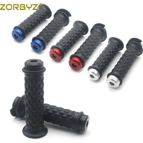 ZORBYZ 7/8'' 22mm Vintage Black Diamond Handlebar Hand Grip With Side Bar End Grip Plug For Honda Cafe Racer Bobber Custom