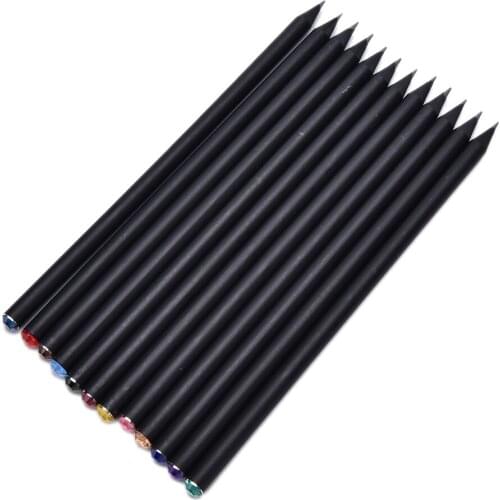 2Pcs/set HB Diamond Pencil Black Rod Painting Pencils Drawing Writing Pencil Stationery Supplies