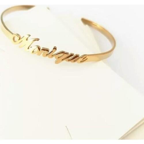 3UMeter Personalized Jewelry Custom Name Bracelet Bangle Actual Handmade Jewelry Personalized Name Bangle Jewelry for Women