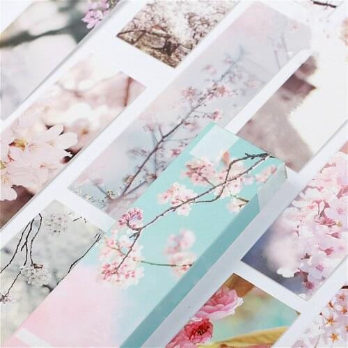 30Pcs Lovely Sakura Reading Book Creative Cute Supply For Student Pink Tiny Teacher Love Page Holder Bookmark