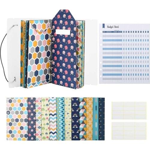 49pcs Binder Cash Envelope System for Budgeting Envelopes Organizer Clear Budget Money Envelope and Expense Budget Sheets