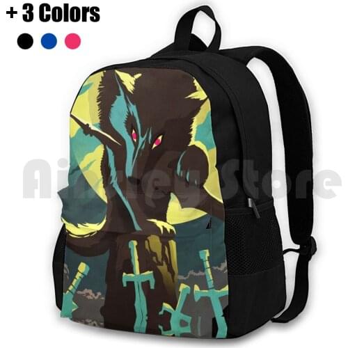 Sif The Great Grey Wolf Outdoor Hiking Backpack Riding Climbing Sports Bag Dark Souls Videogame Art Sif Great Grey Wolf Dark