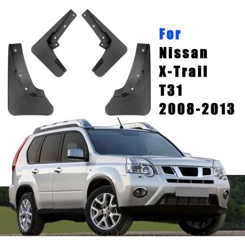 4pcs/set Splash Guards Front Rear Mud Flaps For Nissan X-Trail T31 2008 2009 2010 2011 2012 2013 Car-styling Mud Flaps