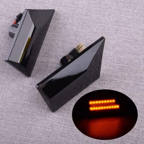CITALL 1226288 13101911 1226021 1 Pair Black Dynamic LED Side Marker Indicator Light Lamp Fit for Opel Vauxhall Signum Vectra C