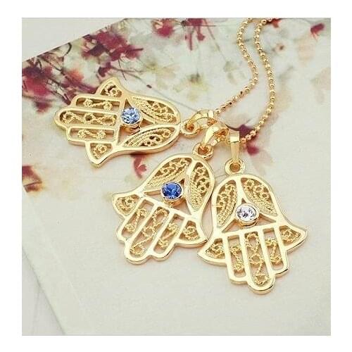 Fashion Necklace,Pendant Necklace,18k Yellow Gold Filled Hand Pendant Necklace Necklace Jewelry Necklace,Charm Pendant