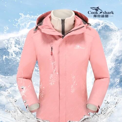 Cook shark 2020 Outdoor Jacket Womens fleece windbreaker womens cotton padded jacket fashion jacket autumn and winter clothing