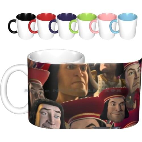 Lord Farquaad Ceramic Mugs Coffee Cups Milk Tea Mug Shrek Donkey Meme Lord Farquaad Funny God Collage Movies Daddy Kink