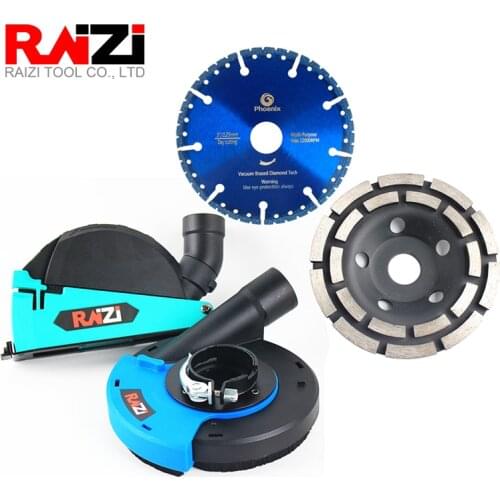 RAIZI 4.5/5inch Multi Purpose Vacuum Brazed Diamond Saw Blade Disc 5in Cutting Dust Shroud 125mm Grinding Cup Wheel Dust Shroud