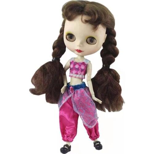 Fashion 11.5" Doll Clothes For Blythe Clothes Tank Crop Top Pants Trousers Blyth Clothing for Azone 30cm Dolls Accessories Toys