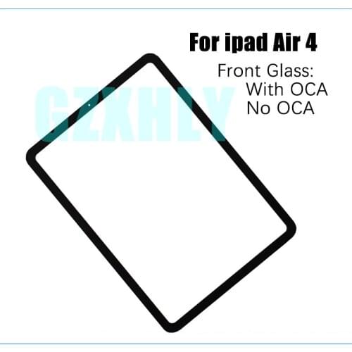 New Front Glass With OCA (No Touch Digitizer) LCD Display Screen Outer Panel For iPad Air 4 2020 A2324 A2072 A2316 Replacement