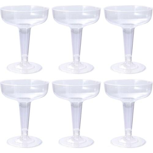 30pcs Disposable Cocktail Glass Cup Transparent Champagne Cups Safe Drinking Cups Goblet Party Supplies For Wedding Banquet