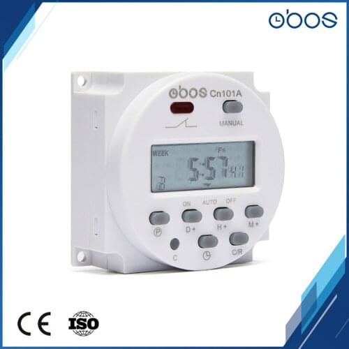 Power outage memoryc12V programmable timer switch built-in battery cn101a with 16 times on/off weekly time set unit 1min-168 H