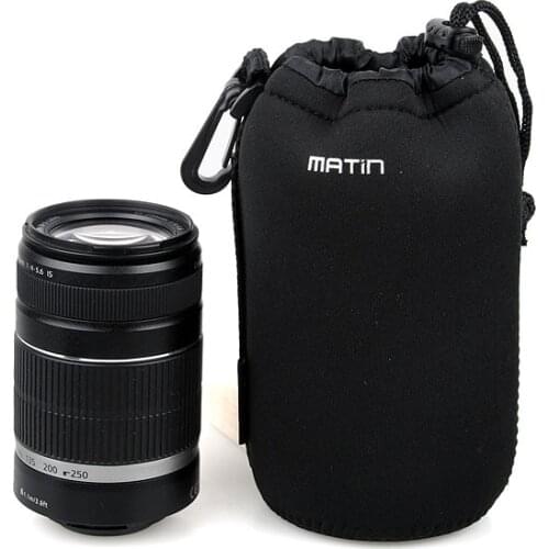 Size L) Matin Camera Lens Bag Neoprene waterproof Soft Pouch Bag Case Fits for EF-S 18-135m Lens